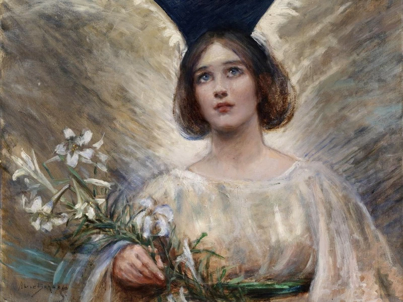 1857-Alice Pike Barney, nata Alice Pike - Gigli di Pasqua